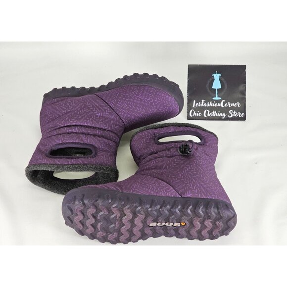 Bogs Kid's Eggplant Bmoc Waterproof Insulated  Fleck Boot Size 4 Young 283 - Picture 13 of 16